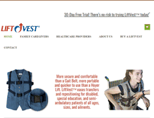 Tablet Screenshot of liftvest.com